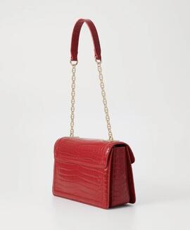 Bolso Moschino Love Shiny Croco Rojo para Mujer