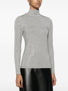 Jersey Pinko Brillos Gris para Mujer