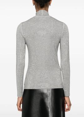 Jersey Pinko Brillos Gris para Mujer