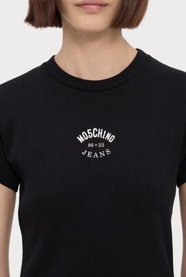 Camiseta Moschino Basica 86.23 Negra para Mujer