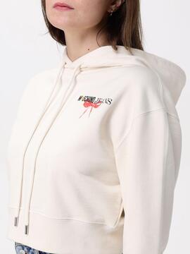 Sudadera Moschino Capucha beige para Mujer