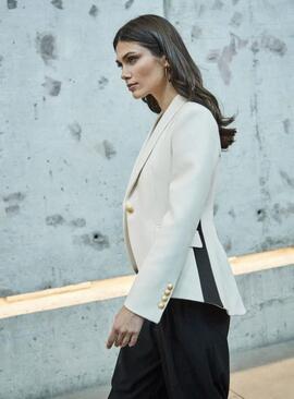 Blazer Extreme Collection Blanca Contraste para Mujer