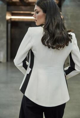 Blazer Extreme Collection Blanca Contraste para Mujer