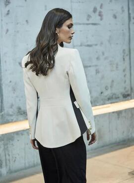 Blazer Extreme Collection Blanca Contraste para Mujer