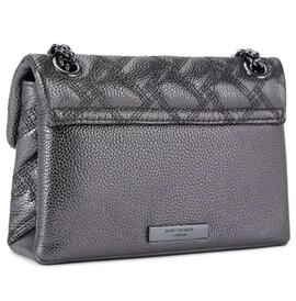 Bolso Kurt Geiger Mini Kensigton Drench Gris Metal para Muje