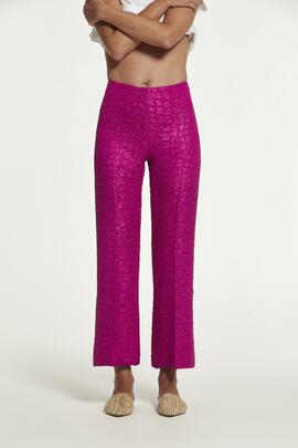 Pantalón Oky Watson Jacquard Fucsia para Mujer