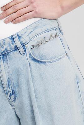 Pantalón Karl Wide Leg Denim azul