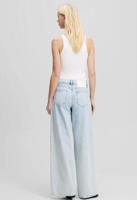 Pantalón Karl Wide Leg Denim azul