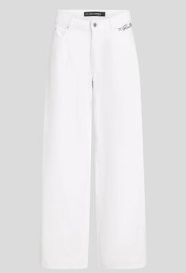 Pantalón Karl Wide Leg Denim Blanco