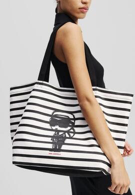 Bolso Karl  Shopper Rya Negro/Blanco