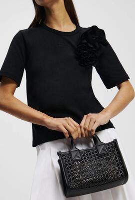 Bolso Karl Tote Woven mini Negro