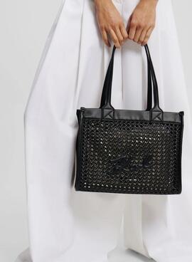 Bolso Karl Tote Woven Negro