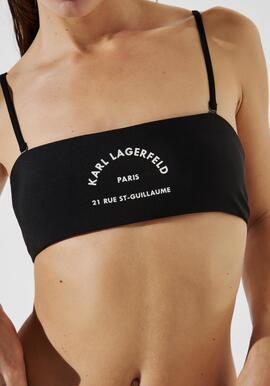 Top Karl Bikini Logo Negro