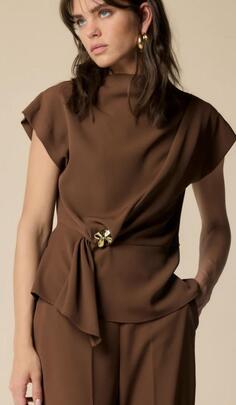 Conjunto Kocca Blusa   Pantalón Elvina Marrón