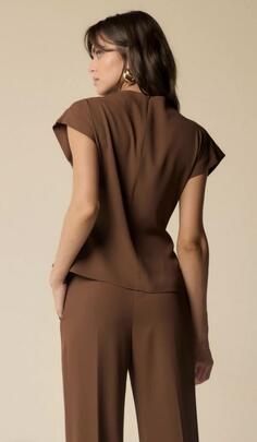 Conjunto Kocca Blusa   Pantalón Elvina Marrón