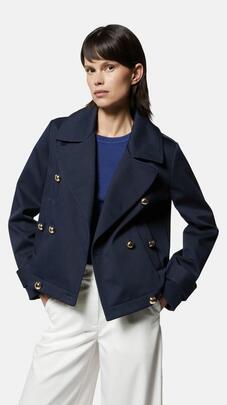 Chaqueta Silvian Cruzada Azul Marino