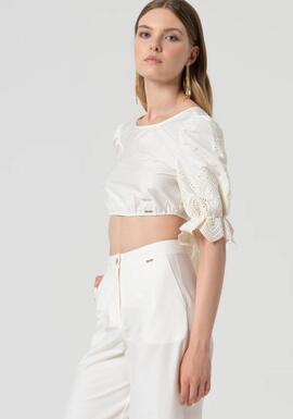 Top Fracomina Corto Blanco para Mujer