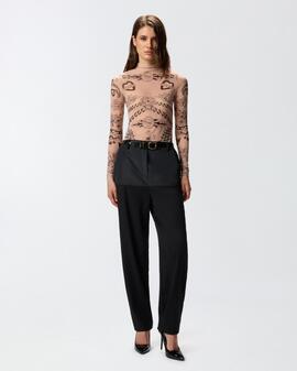Jersey Pinko Tull Estampado Nude