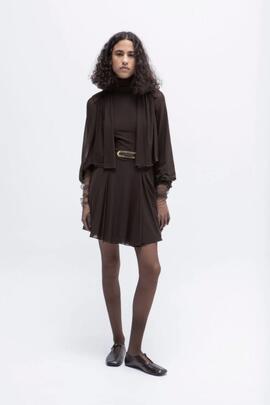 Vestido Masavi Corto Tull Brown