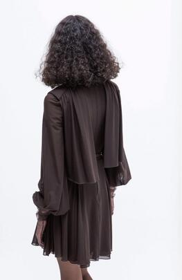 Vestido Masavi Corto Tull Brown