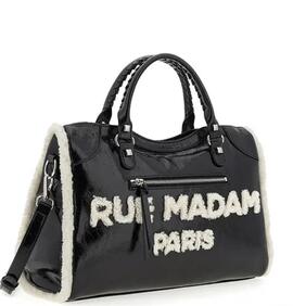 Bolso Rue Madam Shine Tote Metal Negro