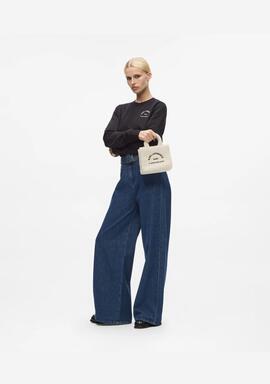 Vaquero Karl Wide Leg Cintrón Azul