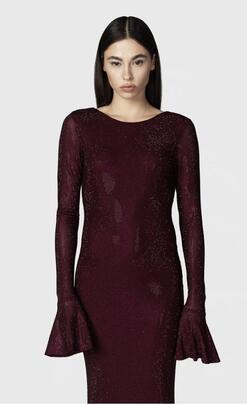 Vestido Twenty Algedy  Brillos Rojo