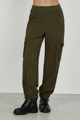 Pantalón Relish Teclena Bajo Puño Verde Militar