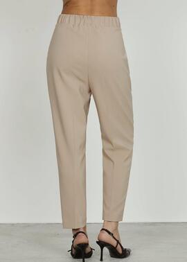 Pantalón Relish Duxi Cintura Alta Beige