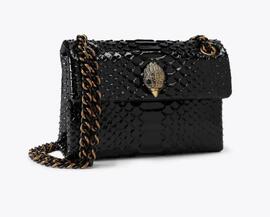 Bolso Kurt Geiger Mini Kensigton Snake Print Negro