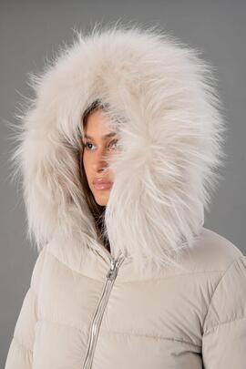 Plumífero Rhunik Gris Claro Capota Natural