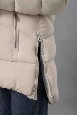 Plumífero Rhunik Gris Claro Capota Natural