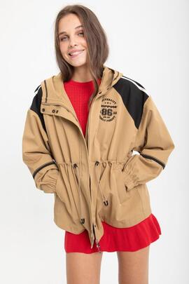 Sobrecamisa Highly con Capucha Camel