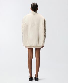 Chaqueta Pinko Bómber Larga de Raso Técnico