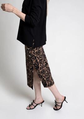 Falda Pisonero Vivian Negro/Camel