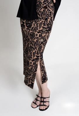 Falda Pisonero Vivian Negro/Camel