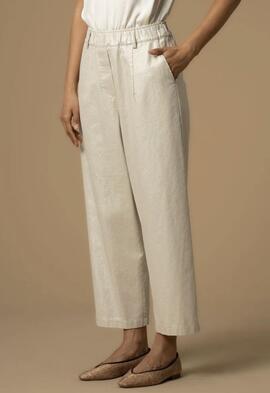 Pantalón Kocca Crudo Beige Brillo