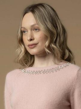 Jersey Kocca Cuello Caja Brillos Rosa