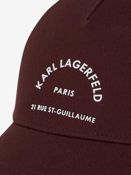 Gorra Karl Lagarfeld Logo Granate