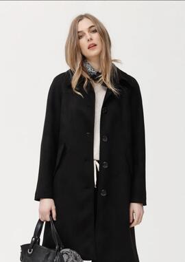 Abrigo Oky Efecto Ante Negro