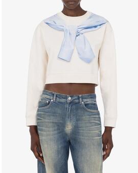 Sudadera Moschino Jeans Corta Beige