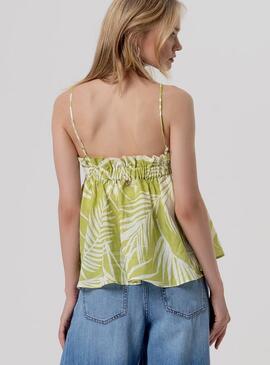 Top Fracomina Estampado Verde