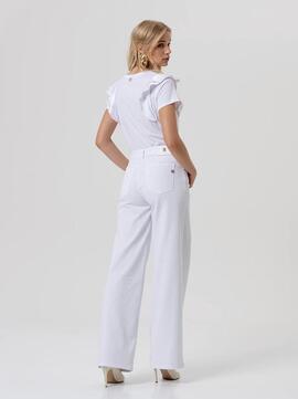 Pantalón Fracomina Brillos Blanco