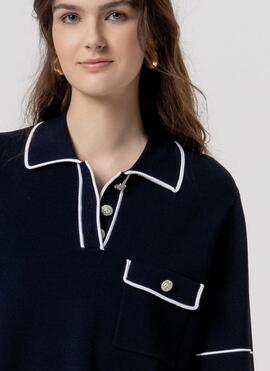 Polo Fracomina Cropped Punto Marino