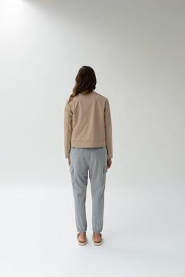 Biker Riunik Polipiel Bege