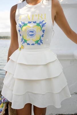 Falda Highly Preppy Volantes Mini