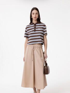 Falda Gaëlle Bege Midi