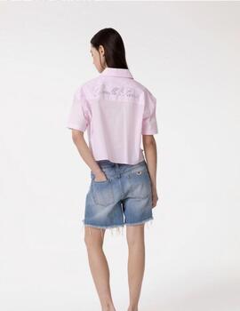 Pantalón Gaëlle Calzoncillo Rayas Corto Azul