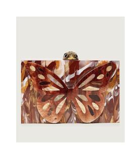 Clutch Kurt Geiger Butterefly Box Marrón