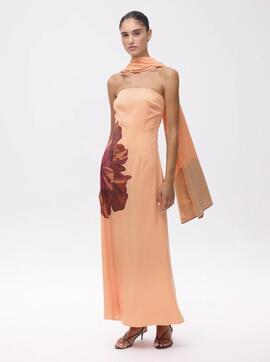 Vestido Mioh Elena Maxi Naranja